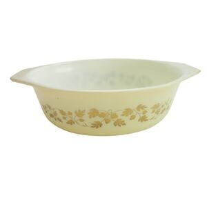 Vintage Pyrex Golden Acorn Casserole Dish 1.5 Quart